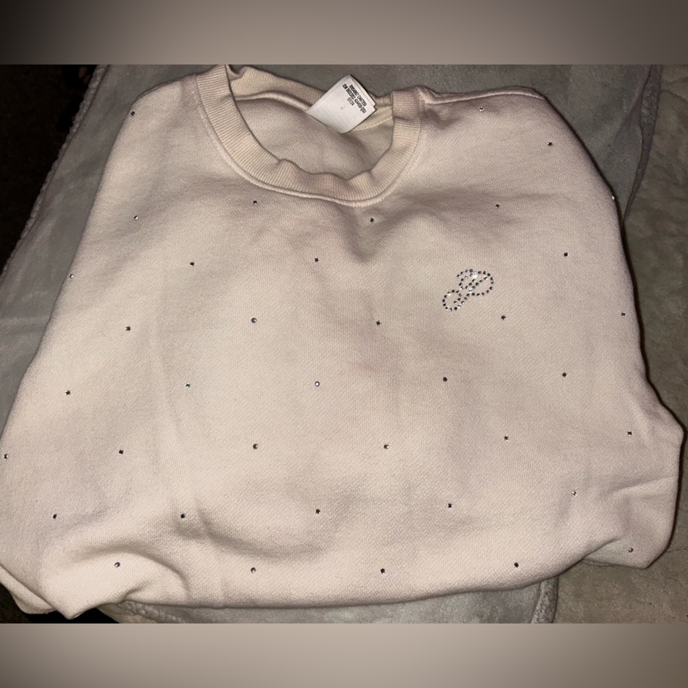 Embellished Light Pink Sweatshirt